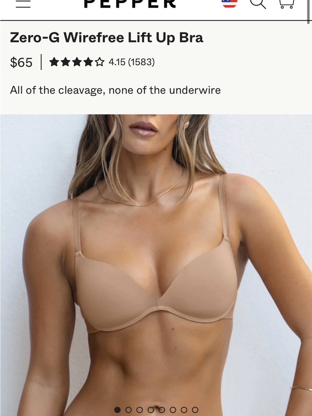 Zero-G Wirefree Lift Up Bra - Nude